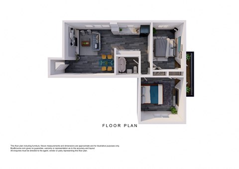 bedroom floor plan | luxury apartments in towson md | the southerly